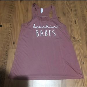 Beachin babes Tank Top sz LG